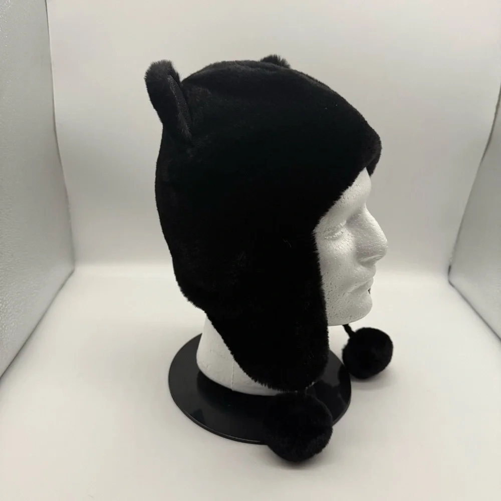 The Children’s Place Black Cat Ears Winter Hat Soft Warm Glitter Ears